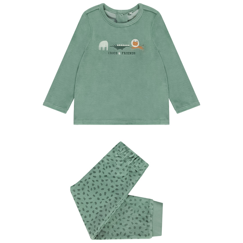 pyjama 2 pièces imprimé fantaisie pour bébé garçon - vert