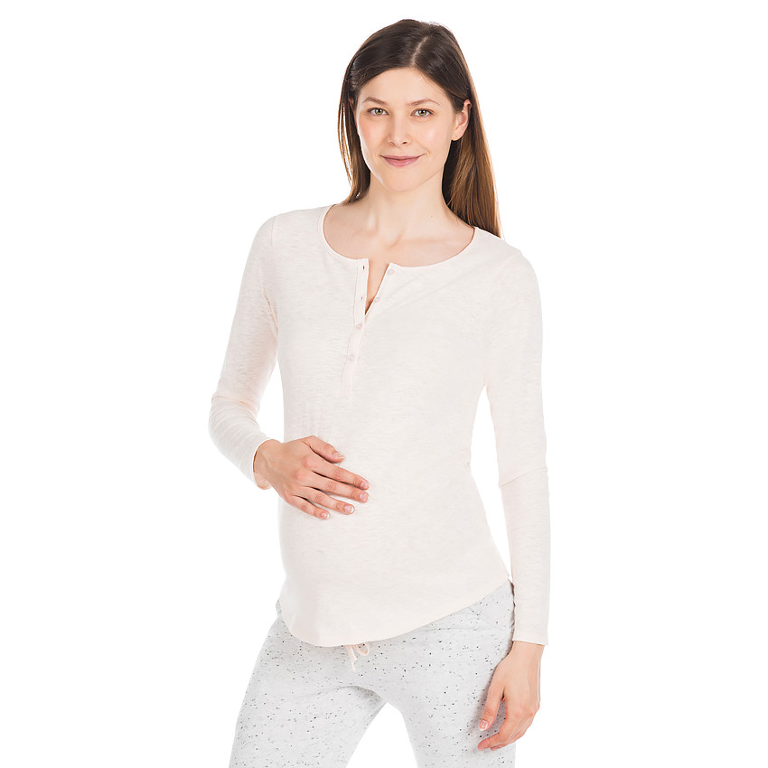 Tee-shirt manches longues homewear de grossesse