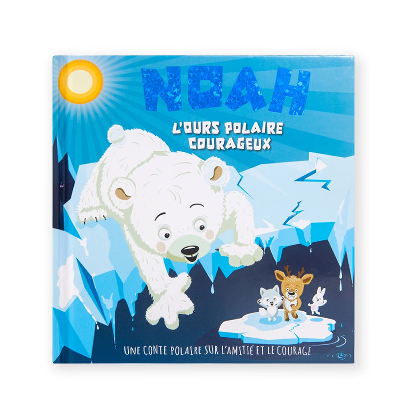 Livre personnalisé Noah l'ours polaire courageux 