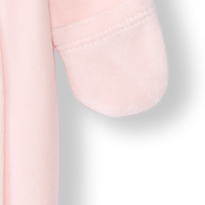 Dors-bien en velours patch montgolfière pour bébé fille prématurée 