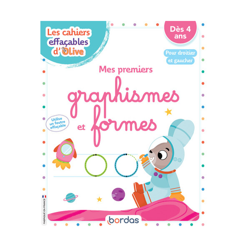 Cahier effaçable Mes premiers graphismes et formes 