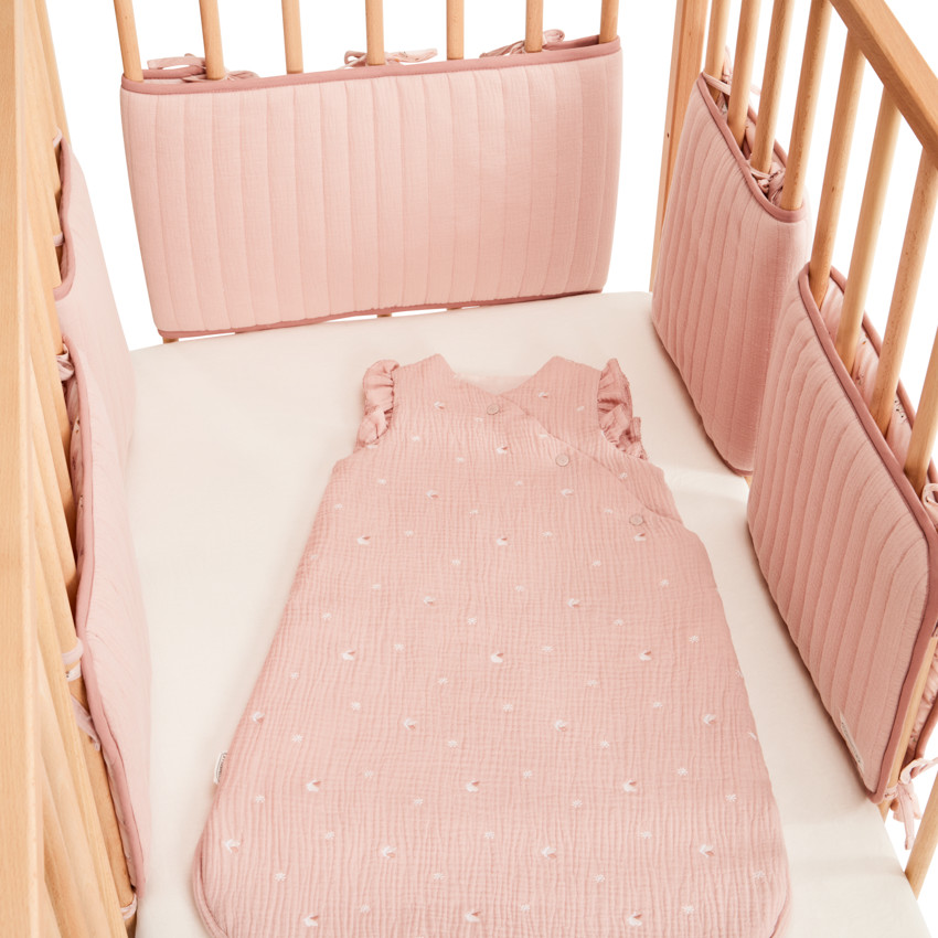Lot de 5 protèges barreaux modulables Promenade Bucolique rose 