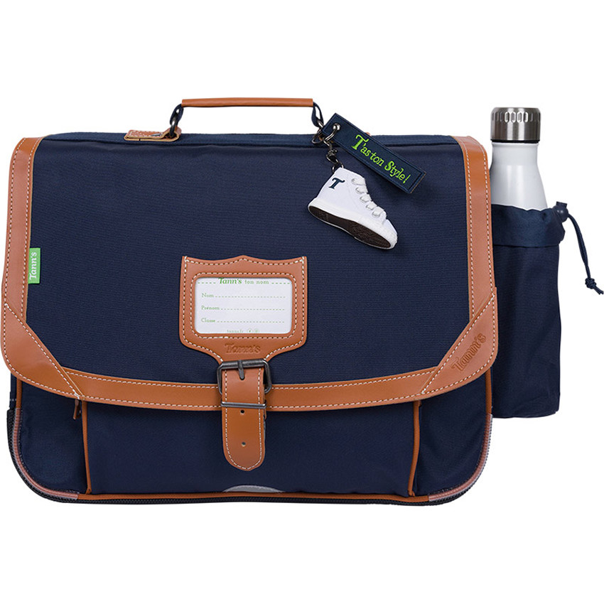 Cartable Camille avec poche pour gourde - bleu 