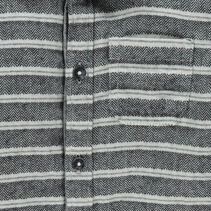 Chemise manches longues rayée en chambray 