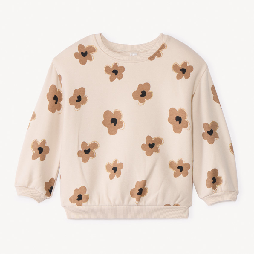 Sweat molleton oversize imprimé pour bébé fille