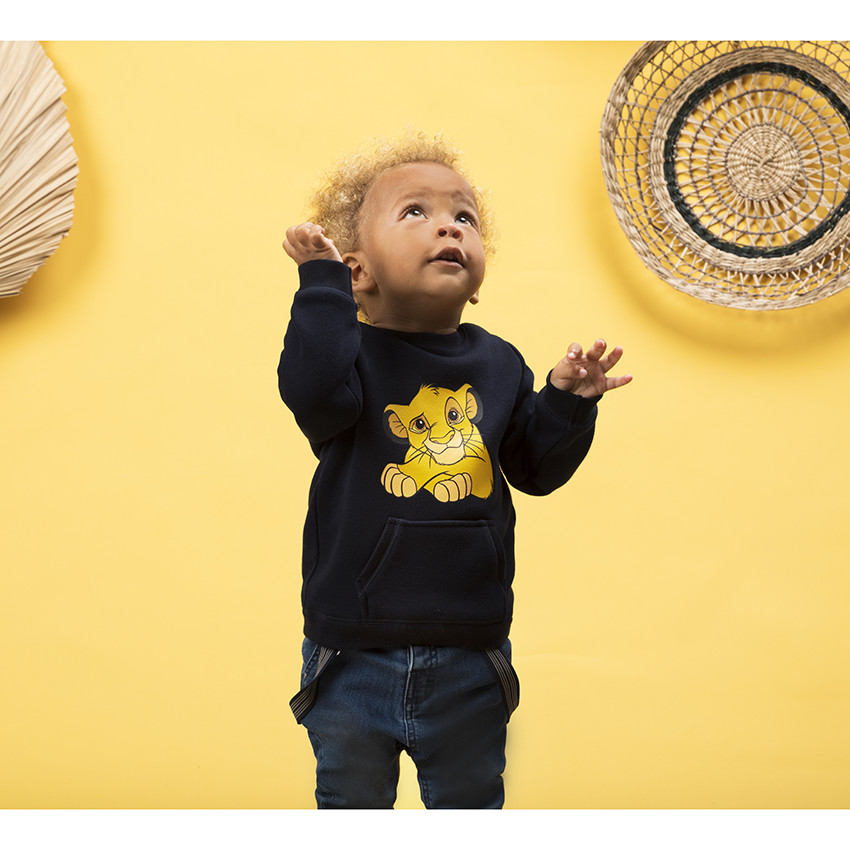 Sweat en molleton print Simba Roi Lion Disney pour bébé garçon 