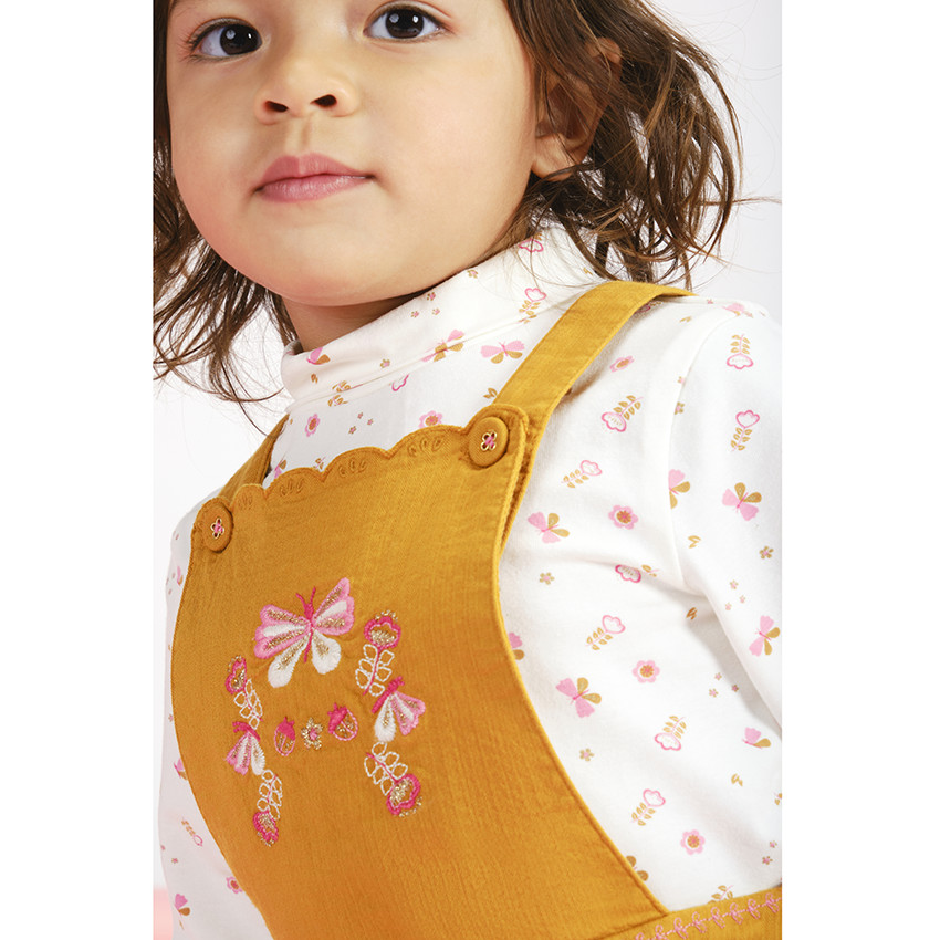 Robe en coton avec broderie fantaisie pour bébé fille 