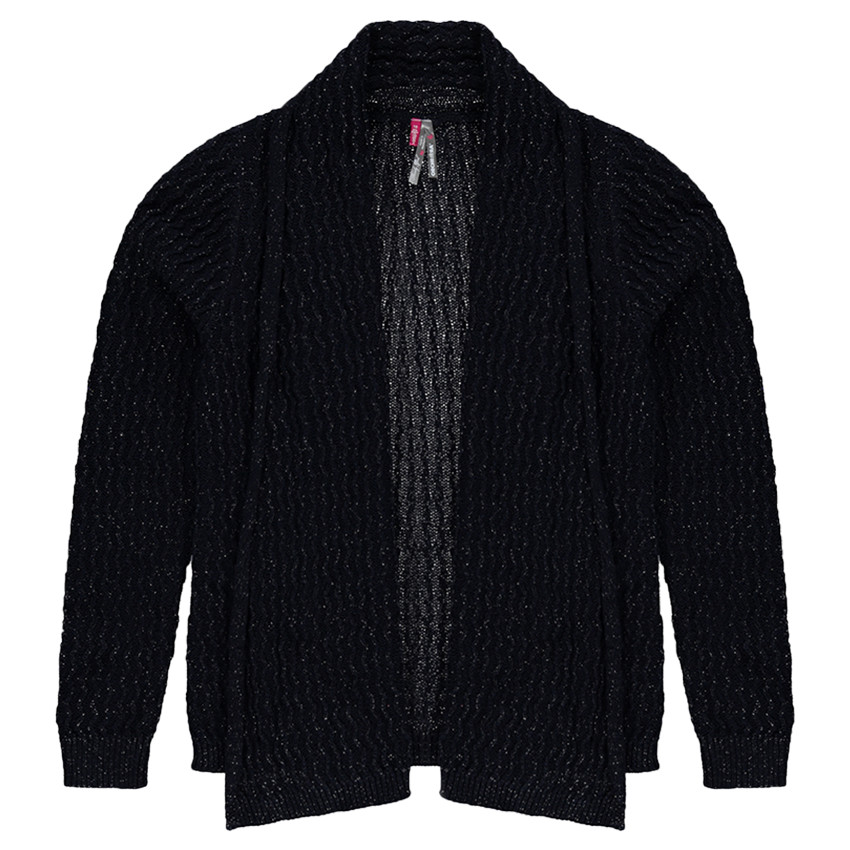 Junior - Gilet en tricot mélangé de fil doré 