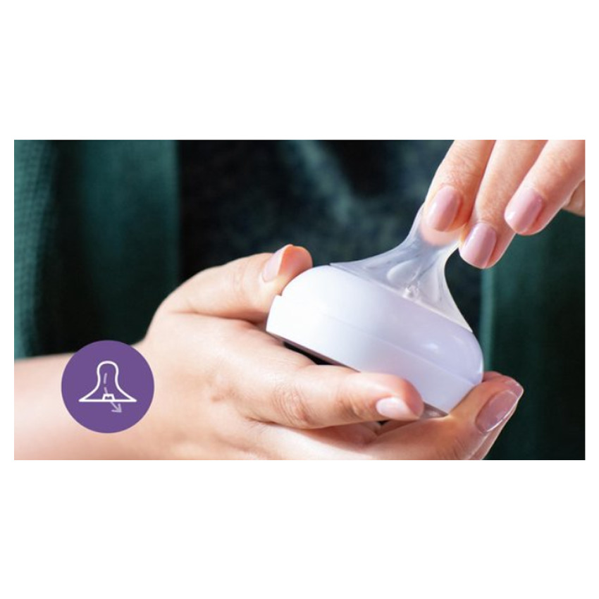 Tétine Natural Response débit lent - 0m+ - Transparent (Philips Avent) - Image 3