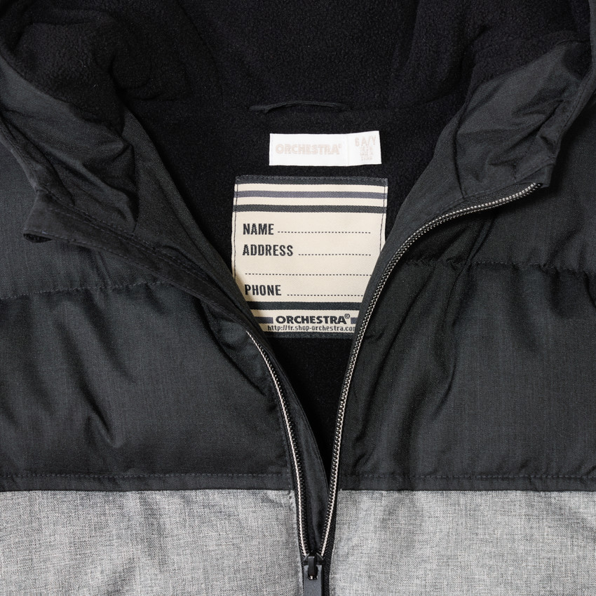 Doudoune bicolore doublée micropolaire pour garçon  