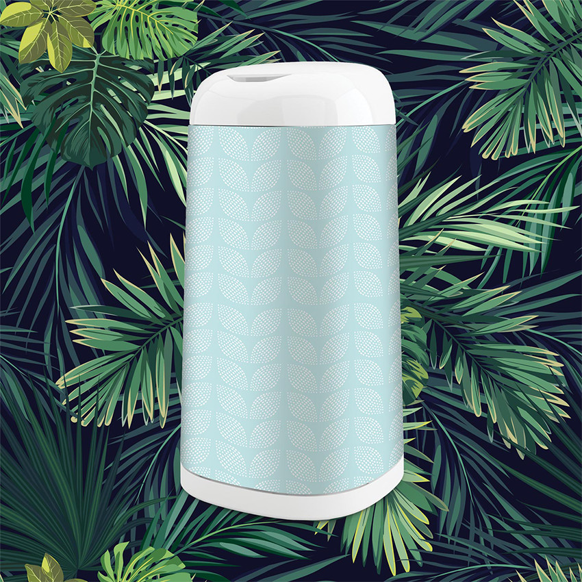 Housse pour poubelle à couches Dress up – Feuilles Menthe 