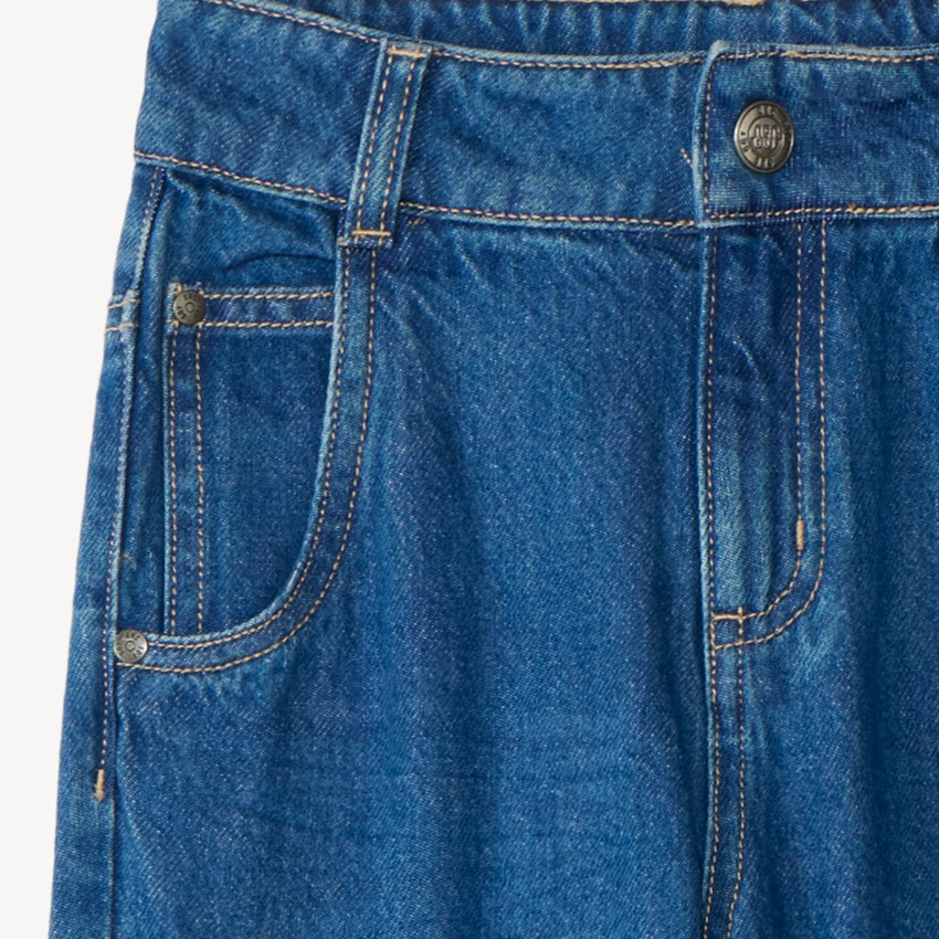 Jean garçon cargo loose en denim 