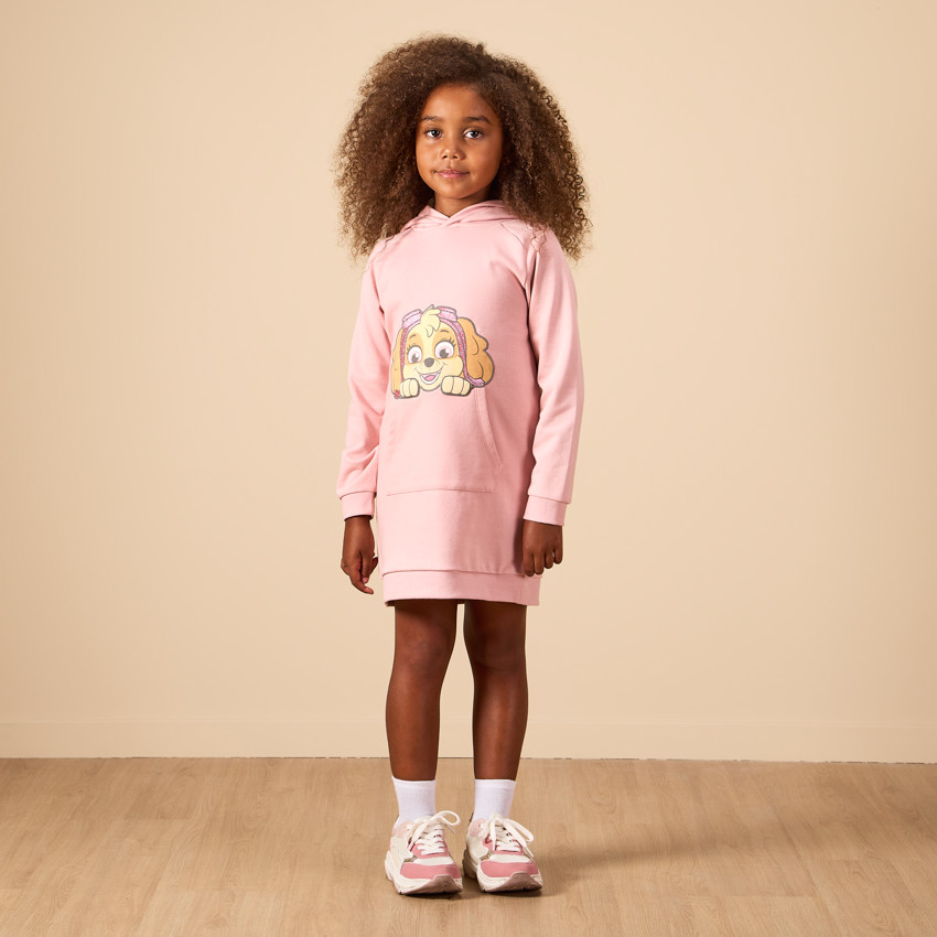 Robe sweat à capuche ludique Stella Pat'Patrouille pour fille