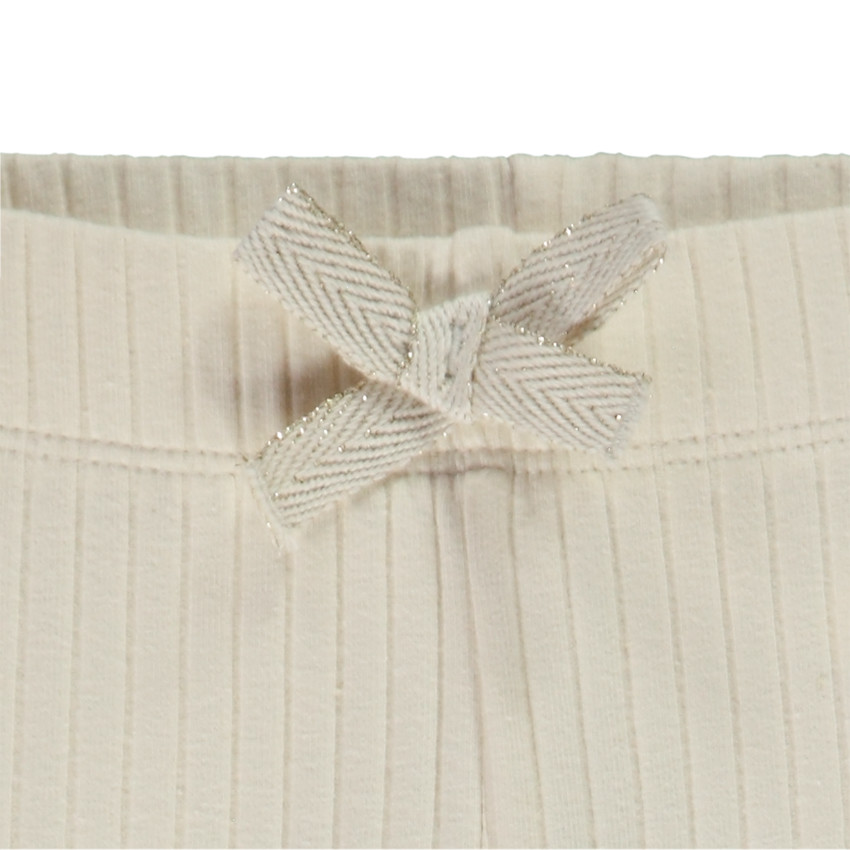 Legging côtelé à nœud pour fille 