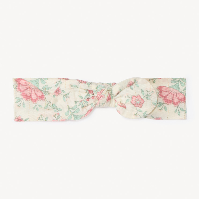 Bandeau noué à imprimé floral pour bébé fille