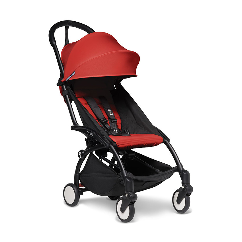 Poussette YOYO² 6+ châssis noir - Rouge 