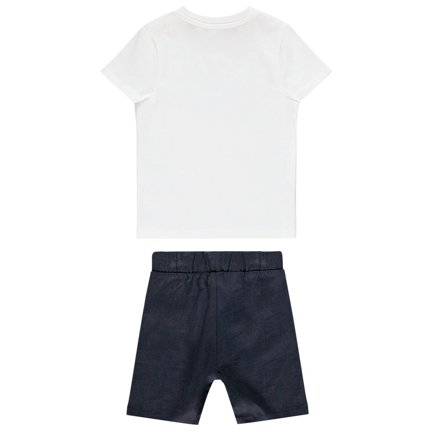 Ensemble t-shirt print éléphant + short uni pour bébé garçon 