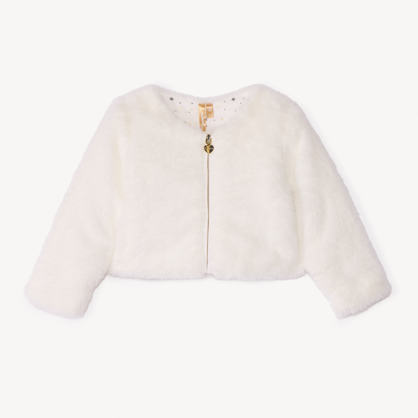 Gilet zippé en fausse fourrure pour bébé fille 