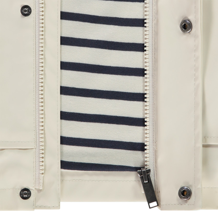 Parka gomme déperlante à doublure rayée pour garçon 