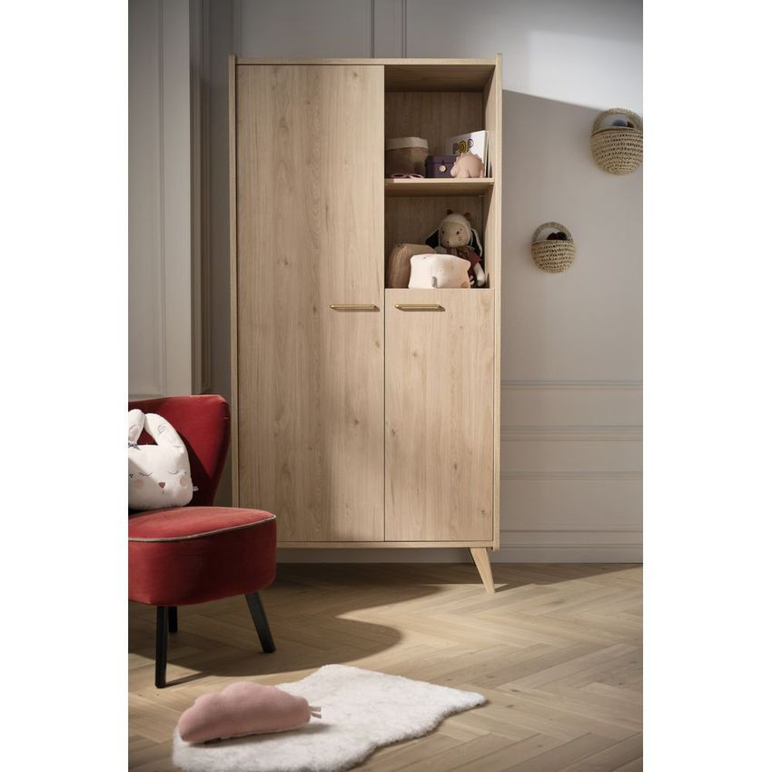 Armoire 2 portes Arty - Chêne Suave 