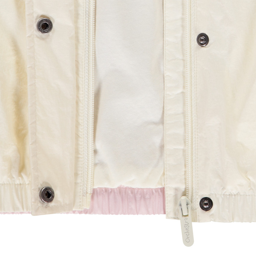 Coupe-vent en toile froissée effet color block pour fille 