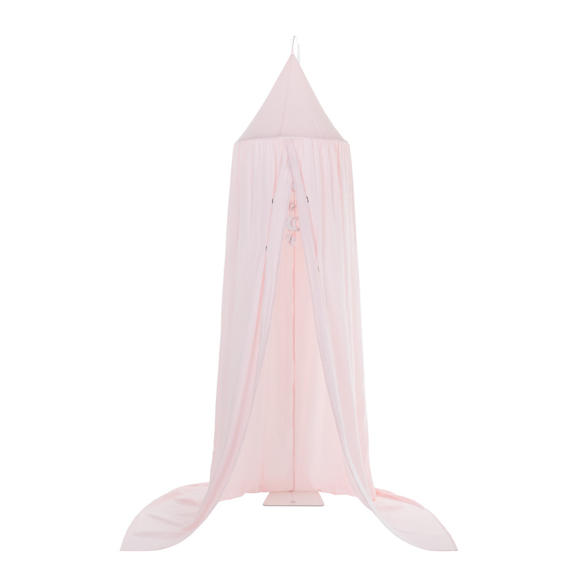 Ciel de lit en gaze de coton - Rose