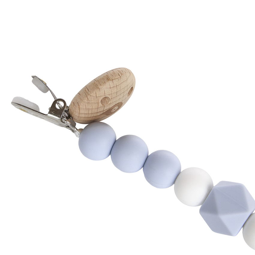 Attache sucette en silicone - Bleu 