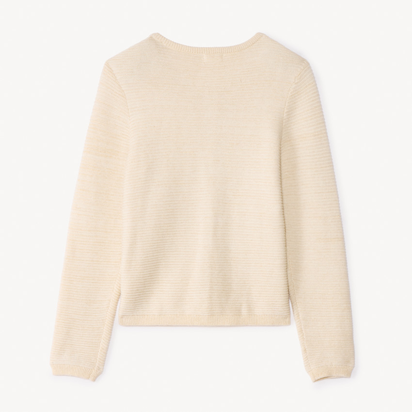 Gilet en tricot fantaisie avec lurex pour fille 