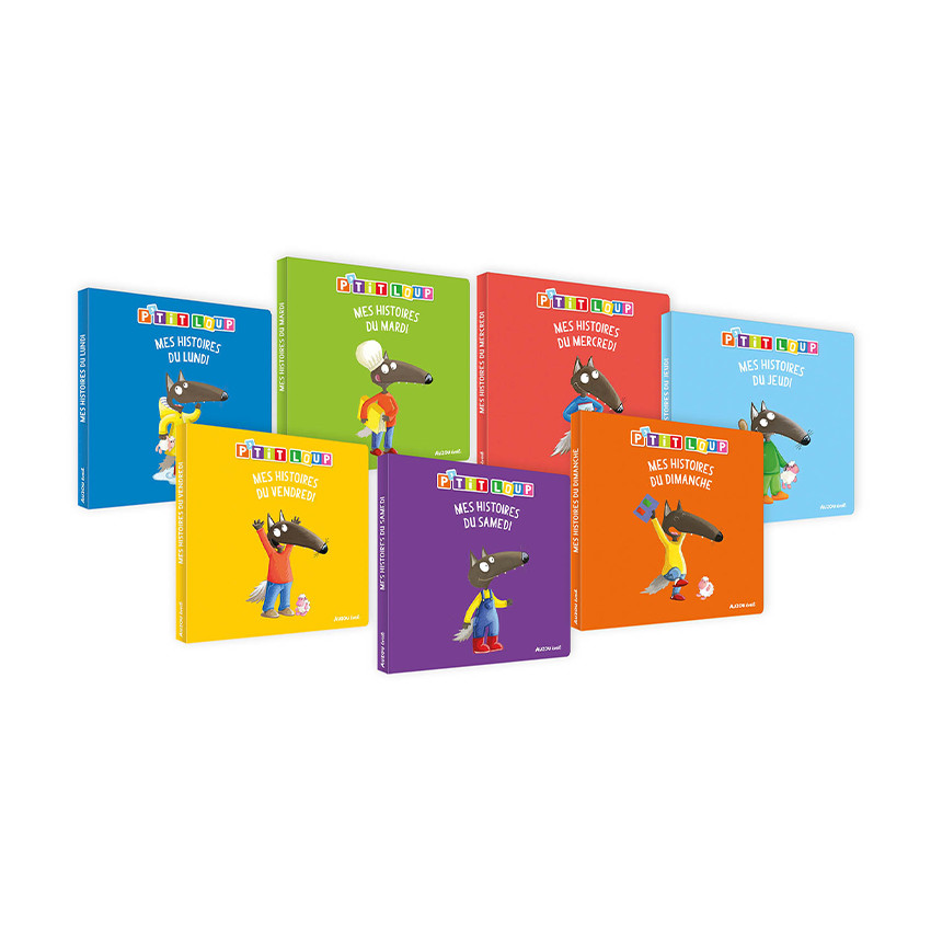 Coffret bibliothèque P'tit Loup "Mes 7 livres de la semaine" 