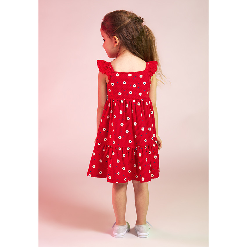 Robe en maille cloquée imprimé fantaisie pour fille 