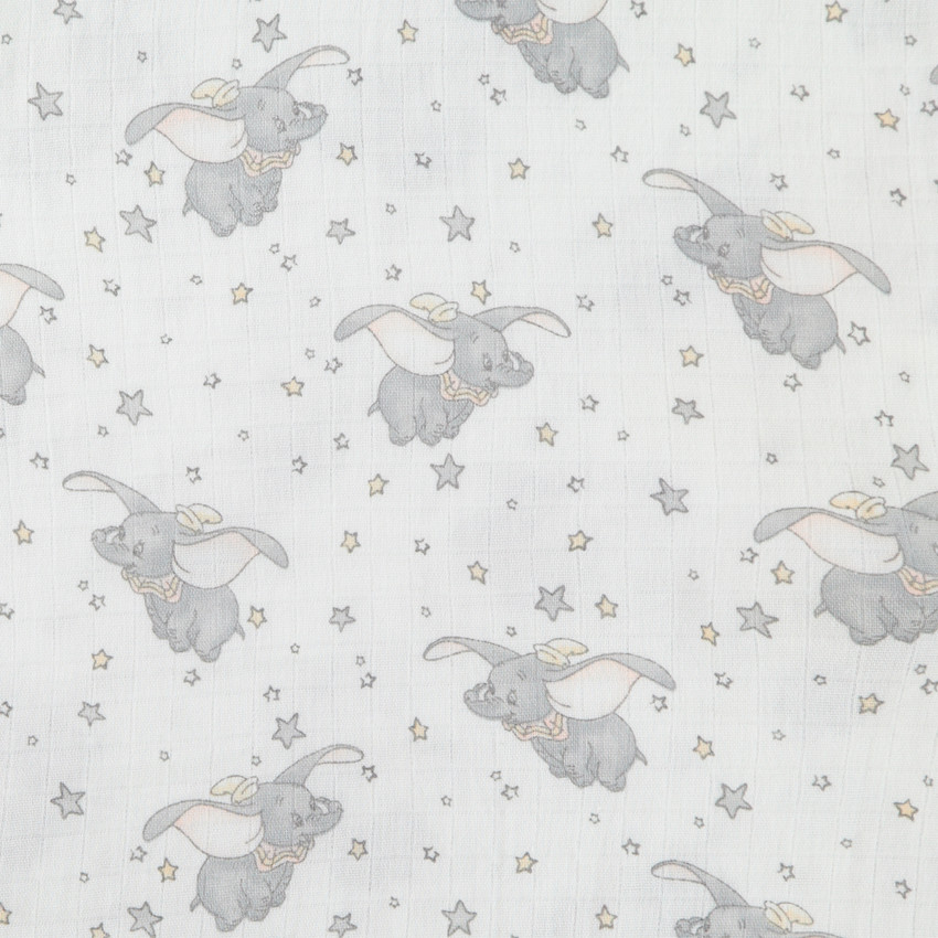 Lot de 3 langes en gaze de coton Dumbo Disney - Gris clair (Prémaman) - Image 2