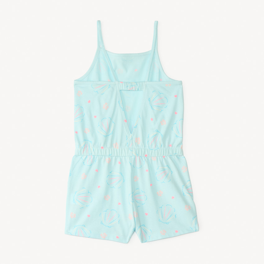 Salopette short en jersey imprimé fantaisie pour fille 