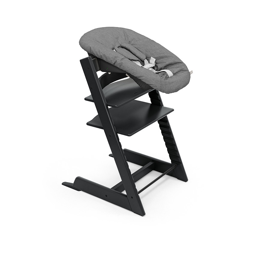 Chaise haute évolutive Tripp Trapp + Baby Set et Newborn Set - Noir 