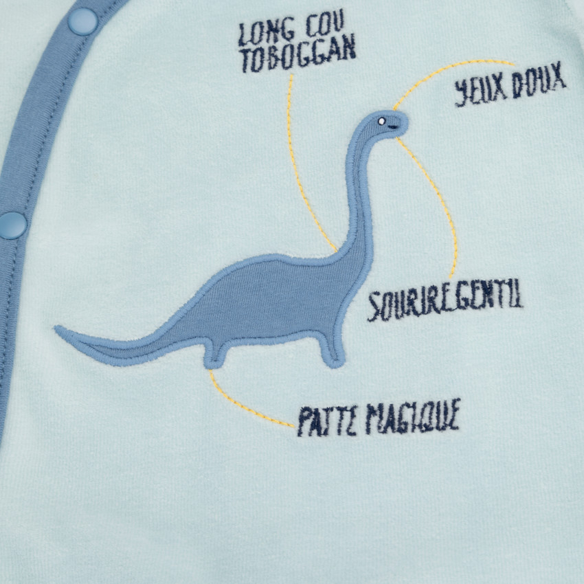 Dors-bien en velours Mes Amis les Dinos pour bébé garçon 