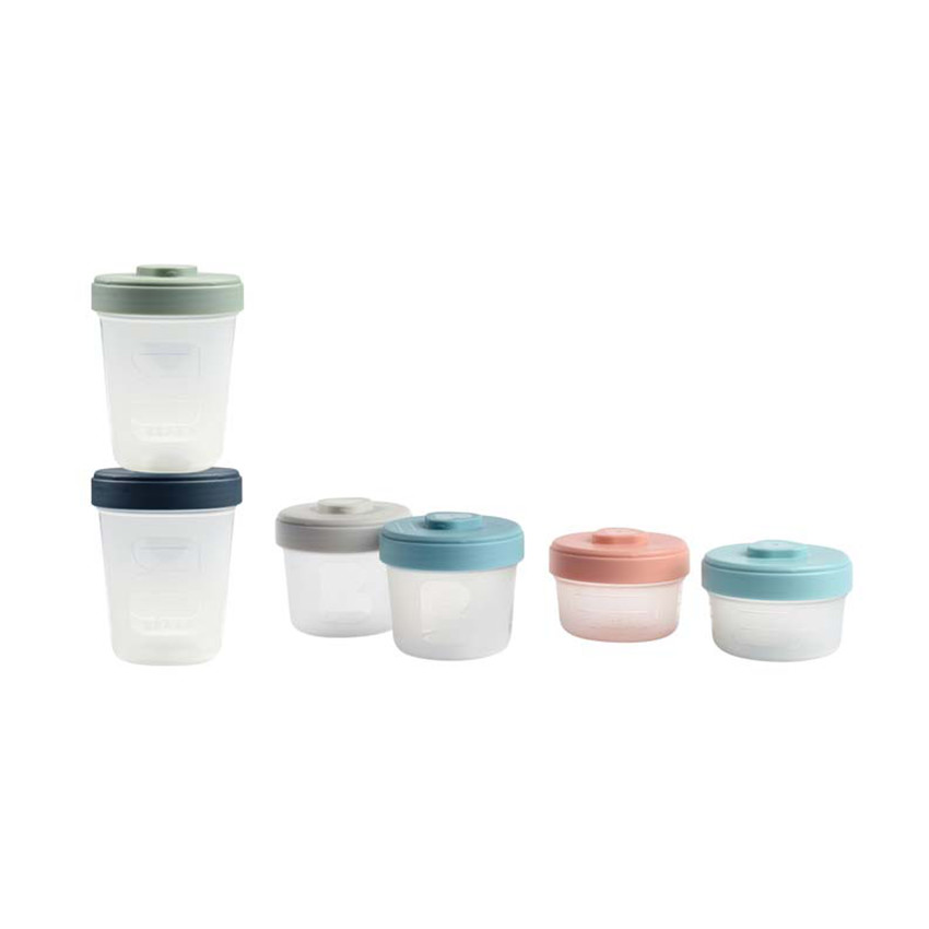 Set de 6 portions à clip - 2 x 90ml + 2 x 150ml + 2 x 250ml Main Set de 6 portions à clip - 2 x 90ml + 2 x 150ml + 2 x 250ml