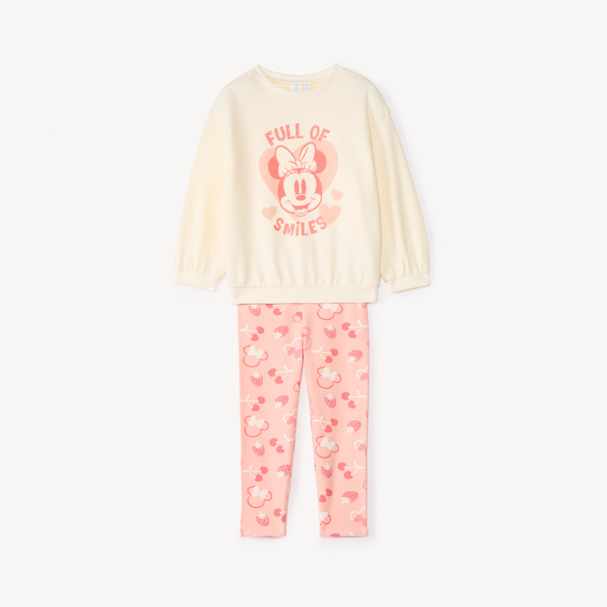 Ensemble sweat + caleçon print Minnie Disney pour bébé fille 