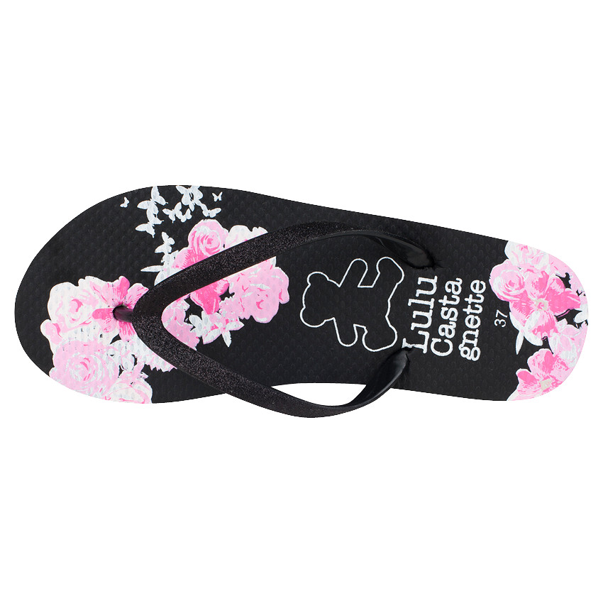 Tongs à fleurs et paillettes - Lulu Castagnette 