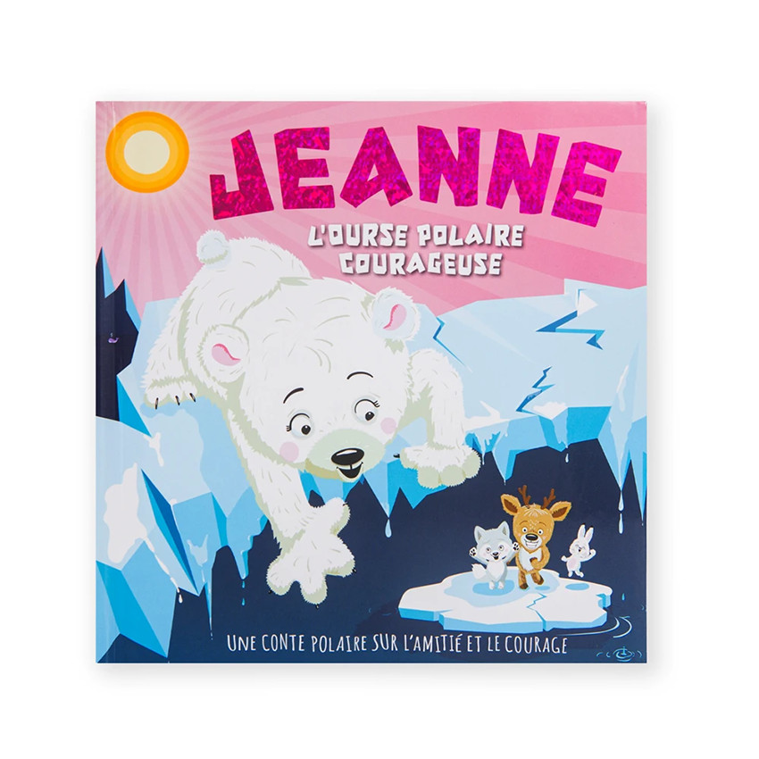 Livre personnalisé Jeanne l'ourse polaire courageuse 