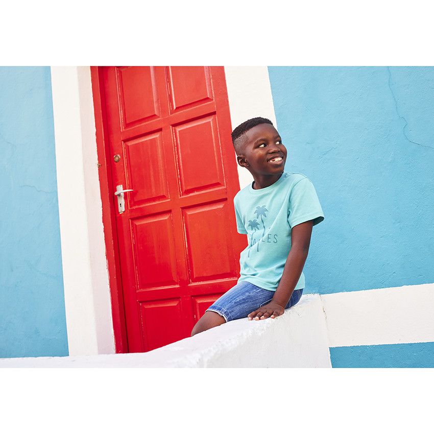 Bermuda en jean effet délavé pour garçon 