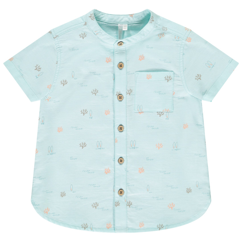 Chemise manches courtes imprimé coraux/surf pour bébé garçon 