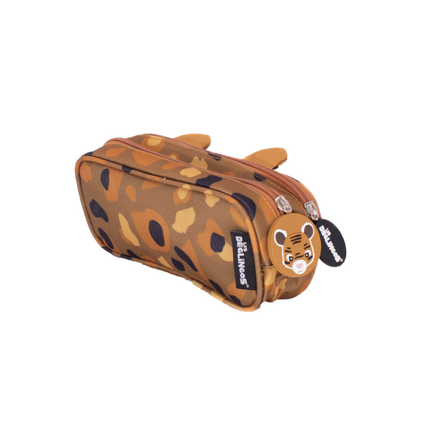Trousse scolaire 2 compartiments - Spéculos le tigre 