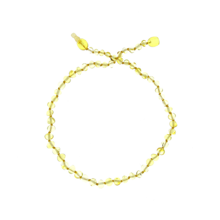 Collier d'ambre pour bébé à clip citrus 