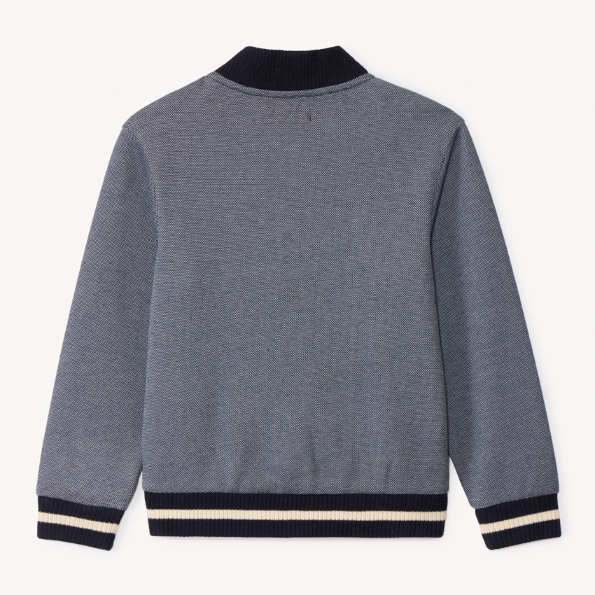 Gilet col teddy en piqué pour garçon 