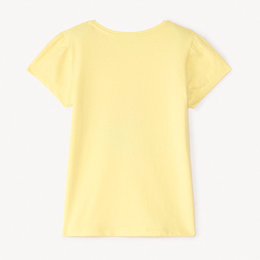 T-shirt manches courtes print fantaisie pailletées pour fille 