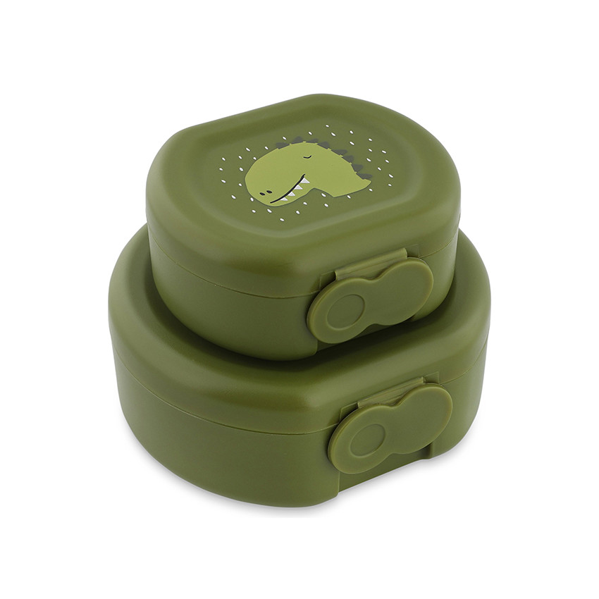 Lot de 2 lunchbox gigognes Mr. Dino vert 