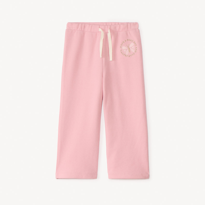 Jogging large en piqué motif papillon pour bébé fille