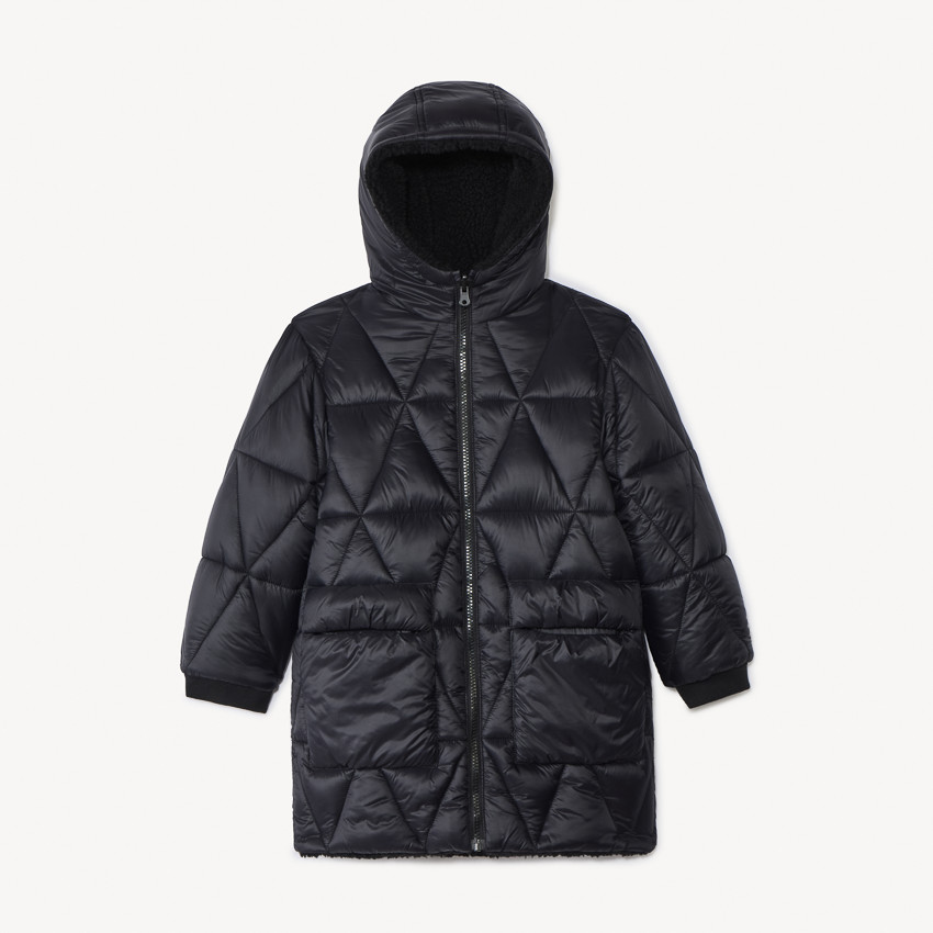 Doudoune réversible sherpa + matelassage triangle pour fille  