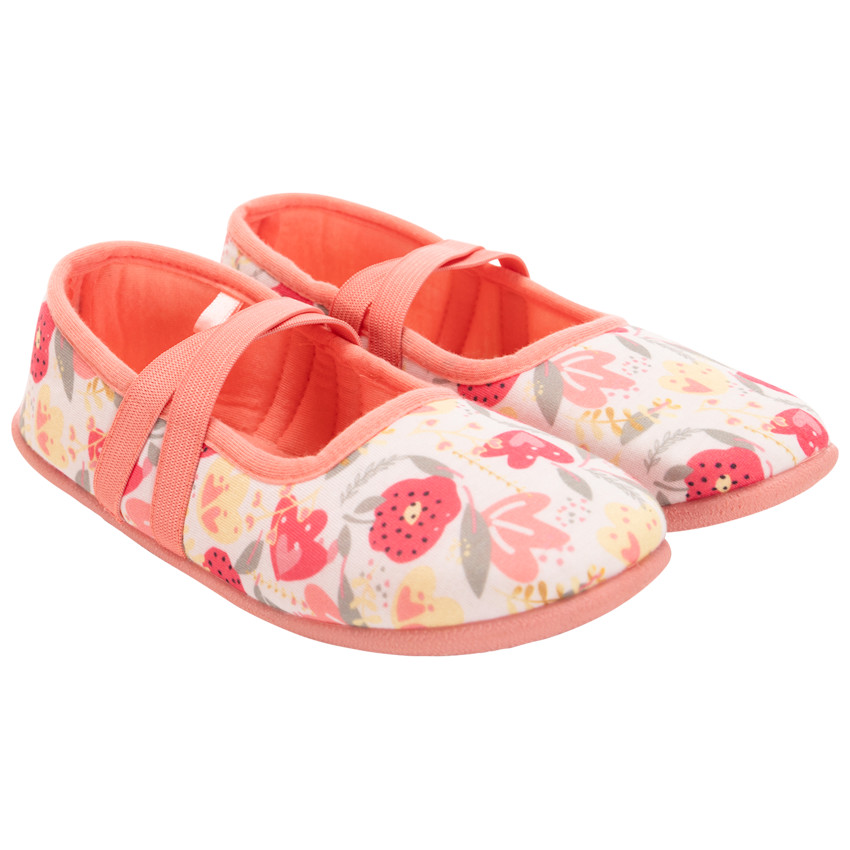 Chaussons babies imprimé floral pour fille 