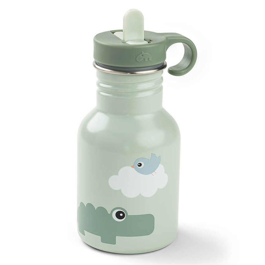 Gourde inox avec paille Playground Vert 350ML