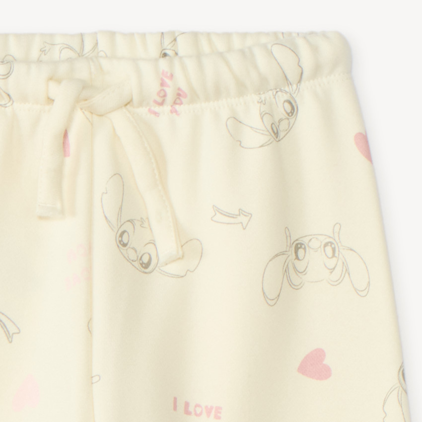 Jogging bébé fille imprimé Stitch et Angel Disney 